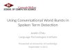 Using Conversational Word Bursts in Spoken Term Detection