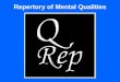 Repertory of Mental Qualities