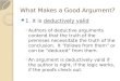What Makes a Good Argument?