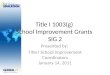 Title I 1003(g)  School Improvement Grants  SIG 2