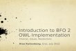 Introduction to BFO 2 OWL  Implementation