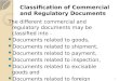 Classification of Commercial and Regulatory Documents