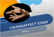 CAUSE&EFFECT ESSAY
