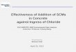 Effectiveness of Addition of SCMs in Concrete  against Ingress of Chloride