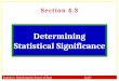 Determining Statistical Significance