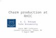 Charm production at RHIC
