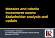 Measles and rubella investment cases:  Stakeholder analysis and update