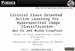 Critical Class Oriented  Active Learning for  Hyperspectral Image Classification