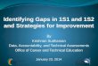 Identifying Gaps in  1S1  and  1S2 and Strategies for Improvement