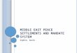 Middle East Peace Settlements and Mandate System