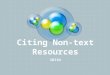 Citing Non-text Resources