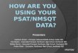 How Are You Using Your PSAT/NMSQT Data?