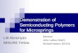 Demonstration of Semiconducting Polymers for Microsprings