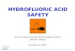 Hydrofluoric Acid SAFETY