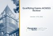 Qualifying Exams  AChEGS  Review