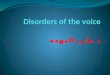 Disorders of the voice