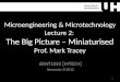 Microengineering & Microtechnology Lecture 2:  The Big Picture – Miniaturised Prof. Mark Tracey
