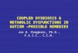 COUPLED DYSBIOSIS & METABOLIC DYSFUNCTIONS IN AUTISM –POSSIBLE REMEDIES