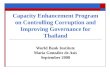 Capacity Enhancement Program on Controlling Corruption and Improving Governance for Thailand