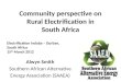Community perspective  on Rural Electrification in South Africa