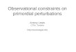 Observational constraints on primordial perturbations