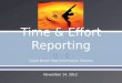 Time & Effort Reporting