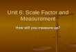 Unit 6: Scale Factor and Measurement