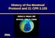 History of the Montreal Protocol and 21 CFR 2.125