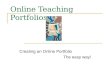 Online Teaching Portfolios