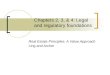 Chapters 3, 4, & 5: Legal and regulatory foundations