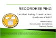 Certified Safety Construction  Business CB107