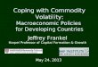 Coping with Commodity Volatility: Macroeconomic Policies  for Developing Countries
