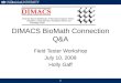 DIMACS BioMath Connection Q&A