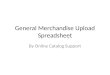 General Merchandise Upload Spreadsheet