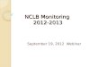 NCLB Monitoring  2012-2013