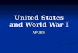 United States and World War I