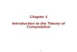 Chapter 1 Introduction to the Theory of Computation