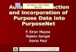 Automatic Extraction and Incorporation of  Purpose Data into PurposeNet