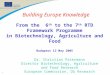 From the  6 th  to the 7 th  RTD Framework Programme in Biotechnology, Agriculture and Food Budapest 12 May 2005