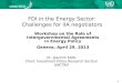 FDI in the Energy Sector: Challenges for IIA negotiators
