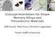 Concept Inventories for Shape Memory Alloys and Piezoelectric Materials