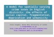 A model for spatially varying crime rates in English districts: the effects of social capital, fragmentation, deprivation and  urbanicity