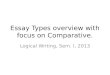 Essay  Types overview with focus on Comparative