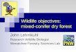 Wildlife objectives:  mixed-conifer dry forest