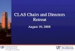CLAS Chairs and Directors Retreat
