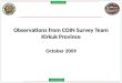 Observations from COIN Survey Team Kirkuk Province