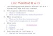 LH2 Manifold R & D