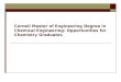Cornell Master of Engineering Degree in Chemical Engineering: Opportunities for Chemistry Graduates