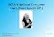 ACCAN National Consumer Perceptions Survey 2012