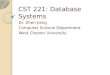 CST 221: Database Systems